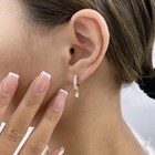1.3ct Pear & Emerald Earrings Rose Gold 14K Labcreated Diamond F/VS — photo 2