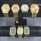 Lot Of 7 Mens Vintage Seiko & Citizen Quartz Analog Watches Silver/Gold Tones