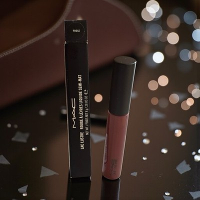 MAC Lac Lustre Demi-Matte Liquid Lip Rouge in PROSE - 0.28oz / 8g Full Size Y2K