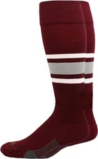 TCK Dugout Series Socks MAROON | WHITE | GRAY XL