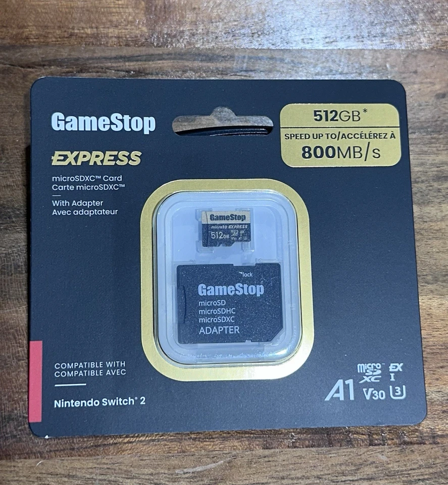 GameStop 512GB Express Micro SD Card (With Adapter) for Nintendo Switch 2
