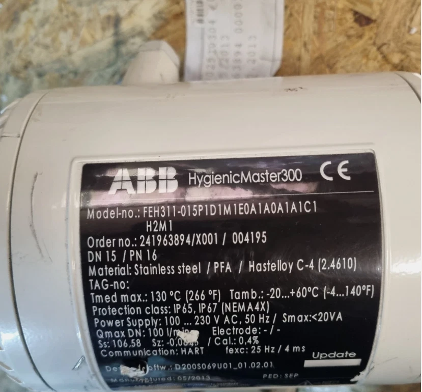 ABB feh311-015p1d1 m1e0a1a0a1a1c1 h2m1 / Hygienic Master - Image 4 of 4