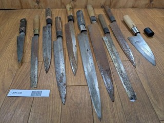 BROKEN DAMAGED Japanese Chef's Kitchen Knife Vintage Japan HOCHO NN708