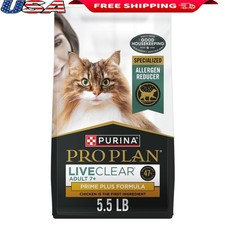LiveClear Cat Food Senior 7  Allergen Reducer Chicken Rice Dry Kibble 5.5lb New 9.23 per pound