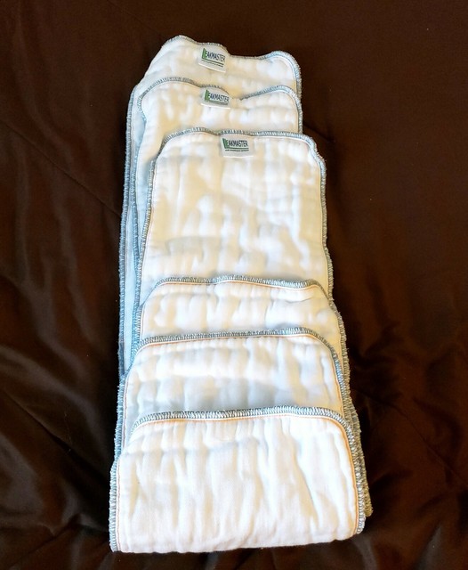 Gerber 10PK Cloth Diaper White Gauze Prefold Premium 6ply w/ Absorbent