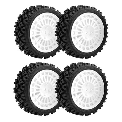 2in Hub Wheel Rim Tyre Tire Set for Tamiya TT01/TT02/XV-01/XV02/HPI 1/10 RC Car