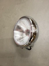 Chrome 8" Headlight Bucket 12 Volt H4 60/55W High/Low Beam