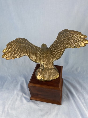 Golf Trophy Eagle Flying Wooden Base Interchangeable Parts Medium Size 12 Inches - Picture 4 of 9