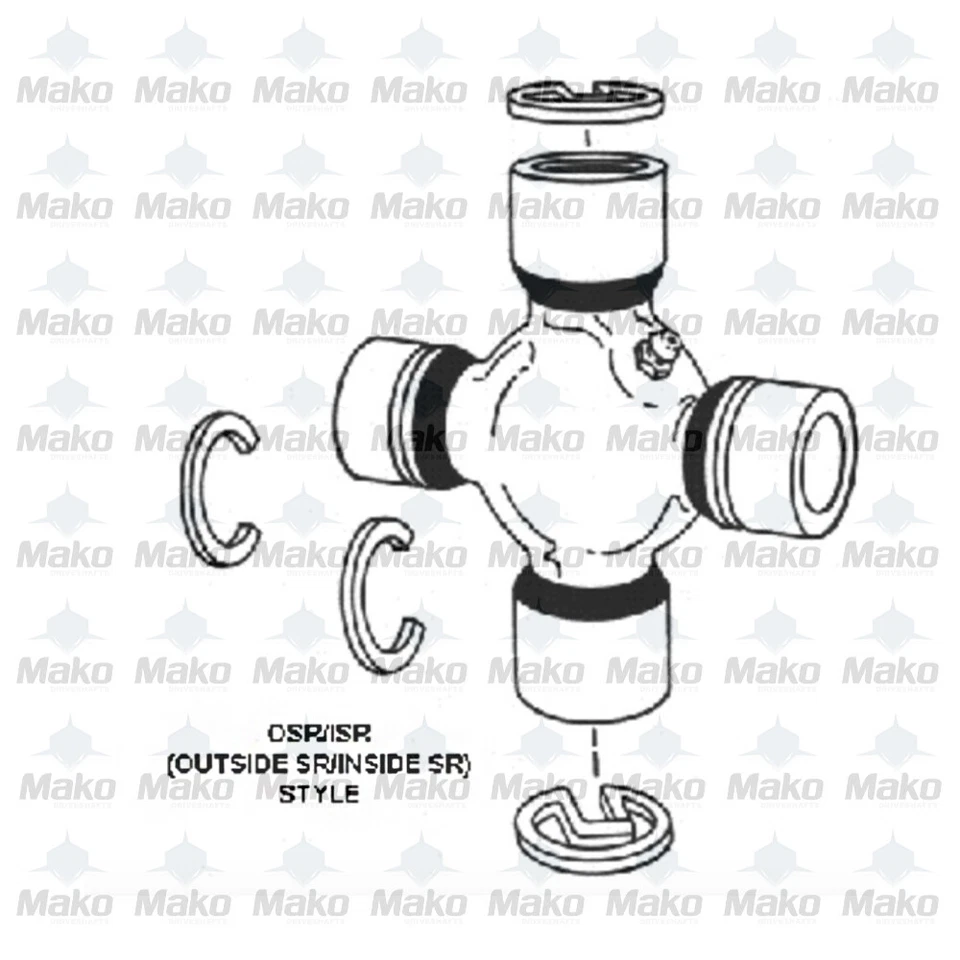 Serie de conversión 5-212X Dana Spicer 3R / S44 a 1330 estilo OSR/ISR hecho en EE. UU. Foto 2 de 2