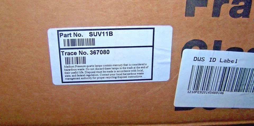 LÁMPARA DE CURADO UV ARCO PRESIÓN MEDIA CUARZO MERCURIO LÁMPARA HALOGENUROS SUV11B 367080 BOMBILLA Foto 3 de 4