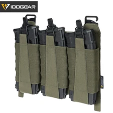 IDOGEAR Elastic 556 762 Triple Mag Pouch Placard Hook Front Flap Panel Ferro