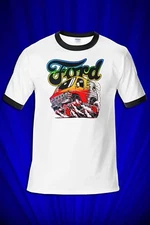 Ford Van 1970s Hot Rod RINGER Shirt
