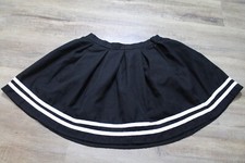 Hot Topic Black White Striped Polyester Blend Goth Schoolgirl Skirt size Small