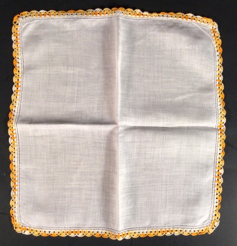 10 Vintage Multicolored Hankies Embroidered Lace And/Or Scallops 10-14” - Picture 8 of 13