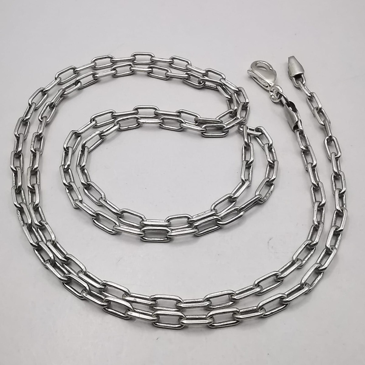 [希少レア] Vintage double chain silver Vintage Art Deco Style Silver Tone Double Stranded Line Link