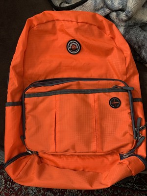 bright orange backpack