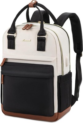 Damen Rucksack 17 Zoll Laptop Wasserdicht Schwarz Elegant Uni Schule