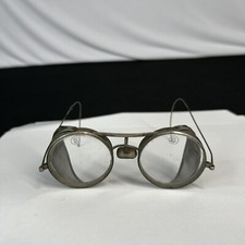 Vintage Saniglass Kings Safety Goggles Glasses Band Metal Wire Frame Steam Punk