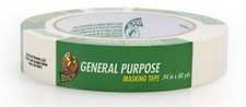 Duck Brand 394693 General Purpose Masking Tape .94" x 60 yds, Beige, Single Roll