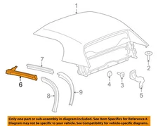 GM OEM Convertible/soft Top-Front Weatherstrip Seal Left 19152961
