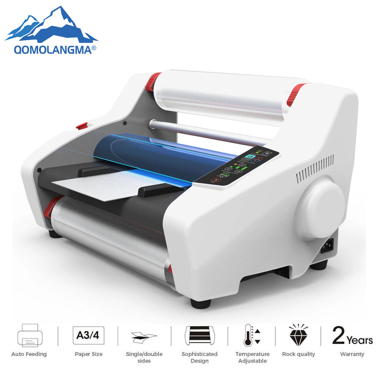 US Stock 13.8" Laminating Machine A3/A4 Desktop Thermal Roll Laminator 110V