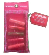 Vintage Bonne Bell Lip Smacker Classic Favorites Lip Balm Set 6ct w/Zip Pouch