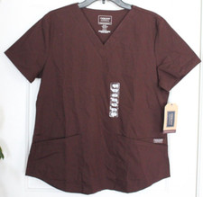 New Cherokee Workwear Professional Scrubs Brown 2-way stretch Size M - BNWT