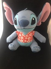 Disney Store STITCH In Red Hawaiian Shirt 11  Plush LILO  STITCH