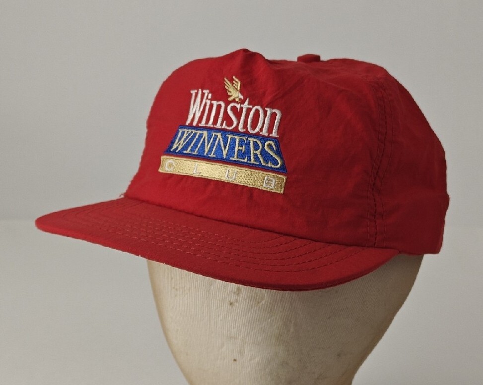 Vintage Winston Winners Club Spellout Red Nylon Snapback Hat | eBay