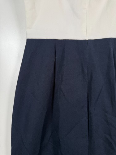 BNWT Banana Republic Womens Sheath Dress Sleeveless Knee Length White Blue Sz 8 - 第 18/19 張圖片