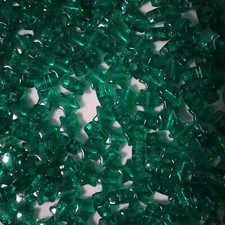 Star Beads Green Transparent Large Hole Pony Beads Made in USA