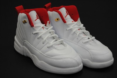 retro 12 white red gold