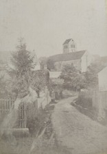 Forges-Les-Bains, lot de 2 photos XIXe, Essonne 91, Eglise, photographs 19th.
