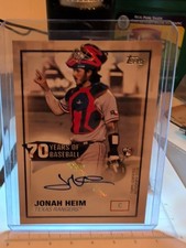 2021 Topps Series 2 70 Years of Baseball Jonah Heim Auto Texas Rangers RC