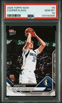 PSA10 2025 TOPPS NOW 6 COOPER FLAGG (RC) NBA DEBUT | eBay