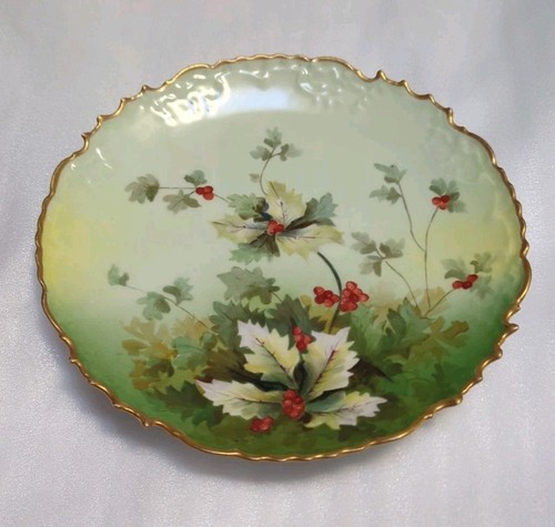 9.5 Inches William Guerin And Co Limoges France Decorative Plate With Gold Rim