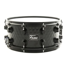 FSS-65 Snare Drum 14x6.5 Hammered Black Steel Remo Skins Die-Cast Hoops Sticks