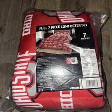 7pc Ohio State Buckeyes Full-Size Comforter Sheet Officially Licensed NWT