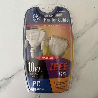 10 ft IEEE-1284 DB25 Parallel Printer Extension Cable Male/Female LPT Modem PC