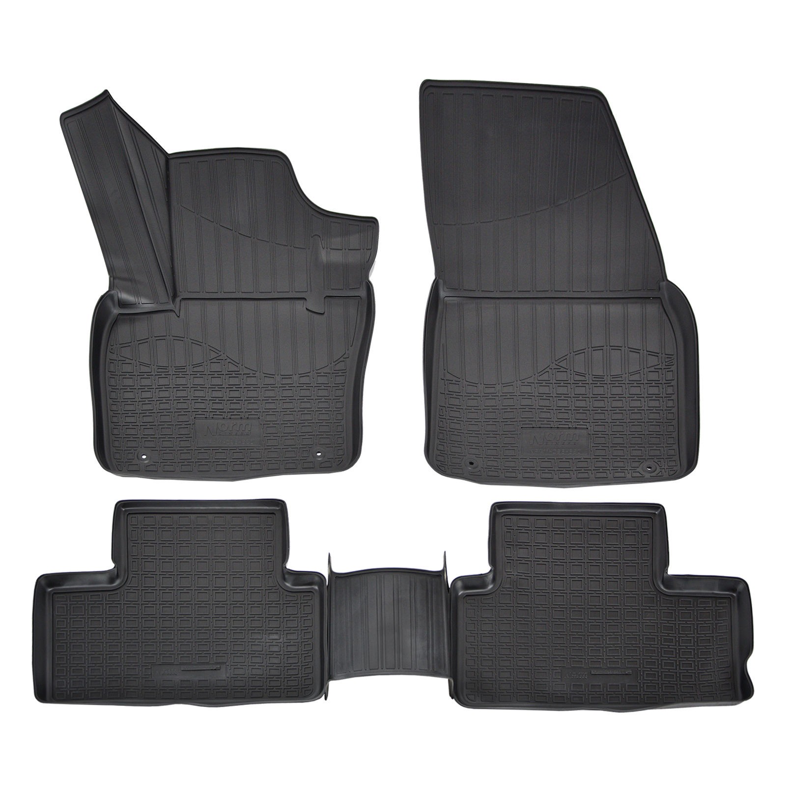 Tapis de sol Volvo XC40 en caoutchouc premium 3D étanche à rebords hauts anthracite