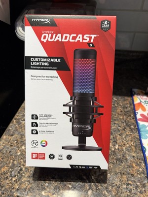 HyperX QuadCast S RGB LED USB Cardioid Microphone - Black