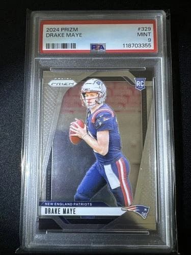 2024 Panini Prizm - Rookies Drake Maye #329 (RC) PSA 9