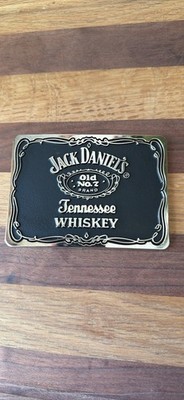 Jack Daniels Tennesee Whiskey Rectangle Pewter Belt Buckle Limited Edition Rare
