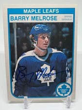 1982-83 O-Pee-Chee - Barry Melrose #328 SIGNED NHL Hockey Card CBC