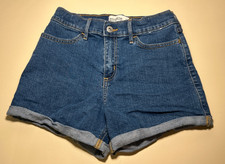Abercrombie Kids Girls High-Rise Mini Mom Denim Short Size 11 12 Regular