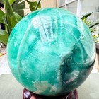23.02LB Natural Green Fluorite Crystal Ball Sphere Polished Healing Decor Gift — photo 2