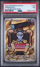 Gimmighoul Illustration Rare Pokemon Par En-Paradox Rift 198 NM PSA 7