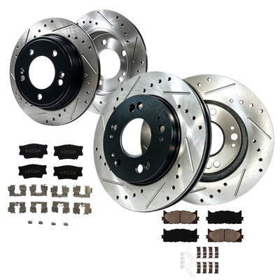 11.65'' Front+11.06'' Rear Rotors Brake Pads for Toyota Camry Avalon Lexus ES350