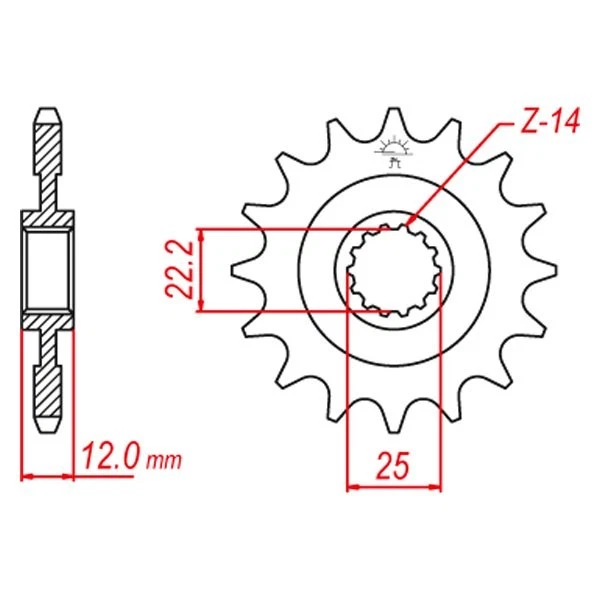 For GAS GAS EC250 03-11 JT Sprockets Front Chromoly Steel Alloy Sprocket Foto 2 de 2
