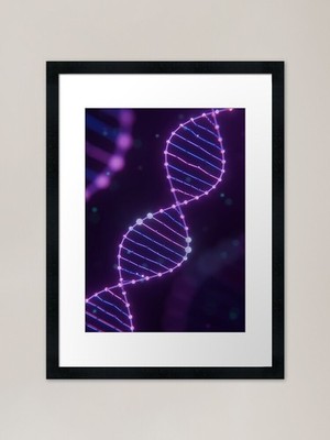 Genetischer Datenstrom gerahmter Kunstdruck gerahmtes Wandbild Poster Leinwanddruck Bild